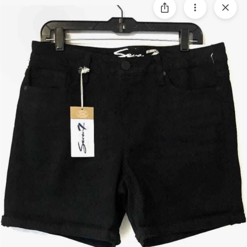 Seven7 Black Booty Shaper Denim Shorts
